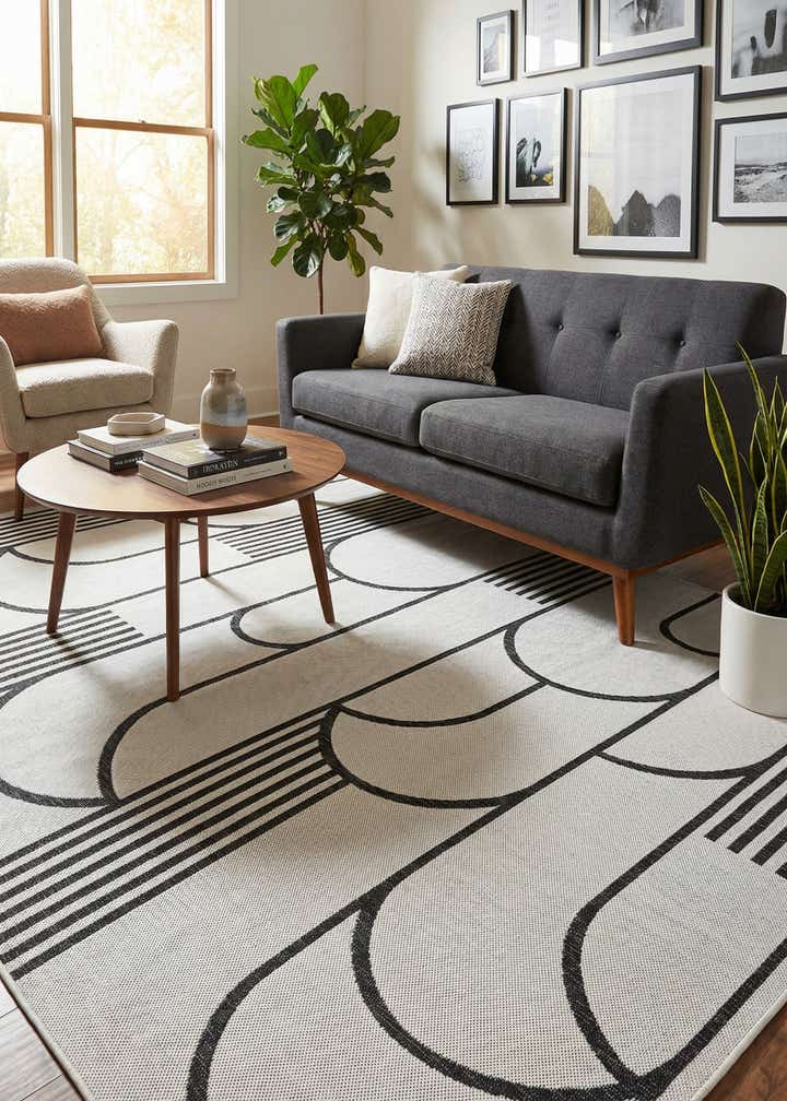 7' x 10' Easy-Clean Modern Indoor / Outdoor Rug
