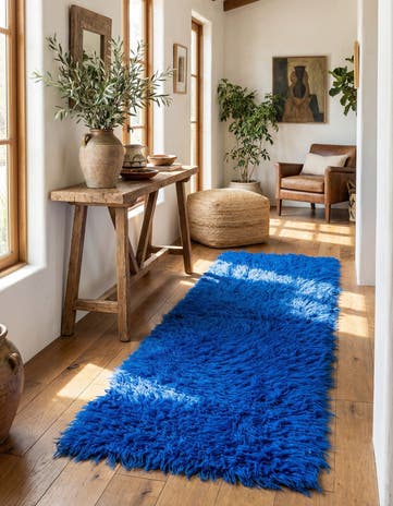 2' 9 x 8' 3 Hand Knotted Moroccan Wool Runner Rug