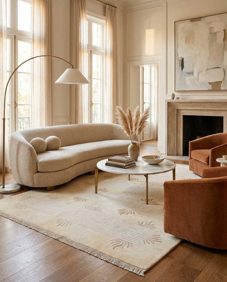 Detail image of 8' 4 x 11' 7 Hand Knotted Darya Wool Rug
