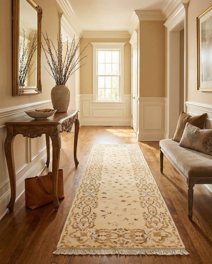 Detail image of 2' 8 x 9' 9 Hand Knotted Darya Wool Runner Rug