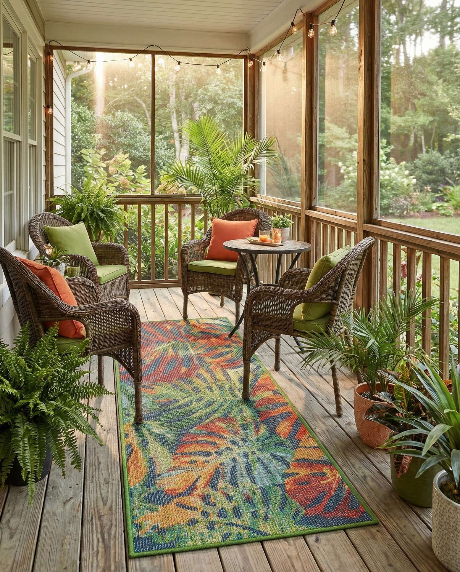 2' x 5' 1 Easy-Clean Baja Indoor / Outdoor Runner Rug