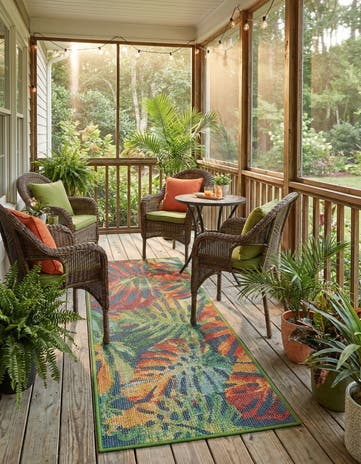 2' x 5' 1 Easy-Clean Baja Indoor / Outdoor Runner Rug
