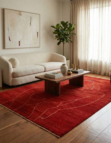 6' 8 x 9' 11 Hand Knotted Darya Wool Rug