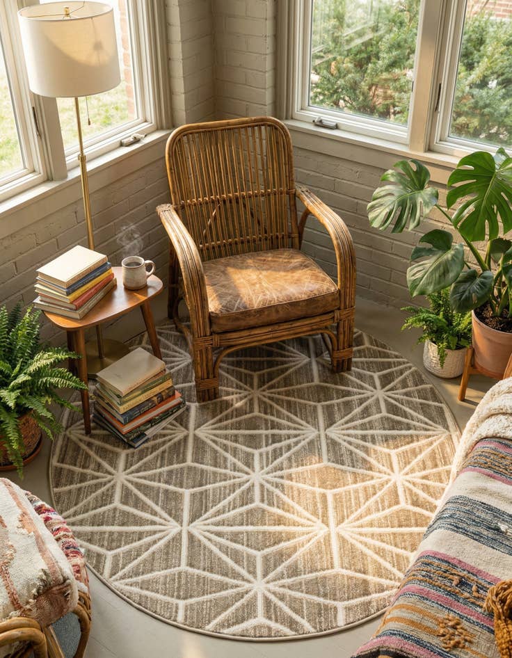 Detail image of 3' 3 x 3' 3 Uptown Fifth Avenue Round Rug