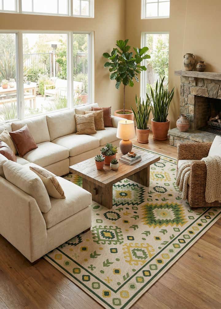 9' x 12' Easy-Clean Baja Indoor / Outdoor Rug