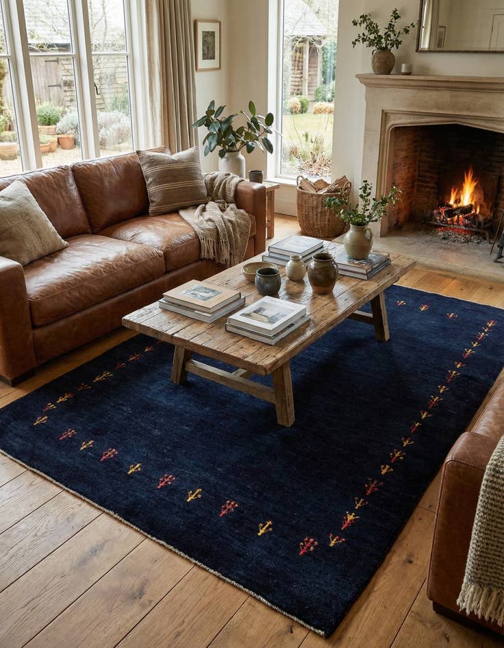 Detail image of  4' 11 x 6' 8 Gabbeh Shouli Rug