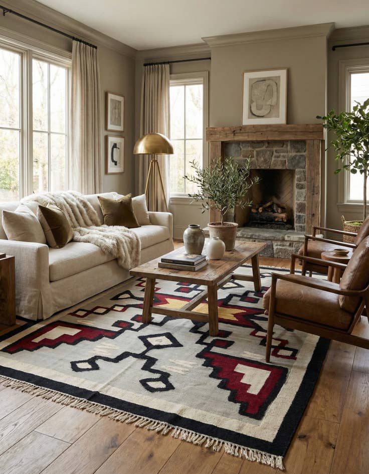 Detail image of 8' 7 x 12'  Hand Knotted Darya Wool Rug