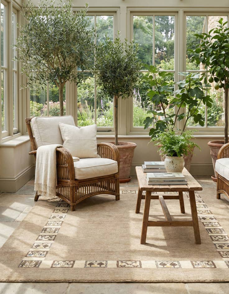 Detail image of 4' 10 x 6' 6 Kashkuli Wool Rug