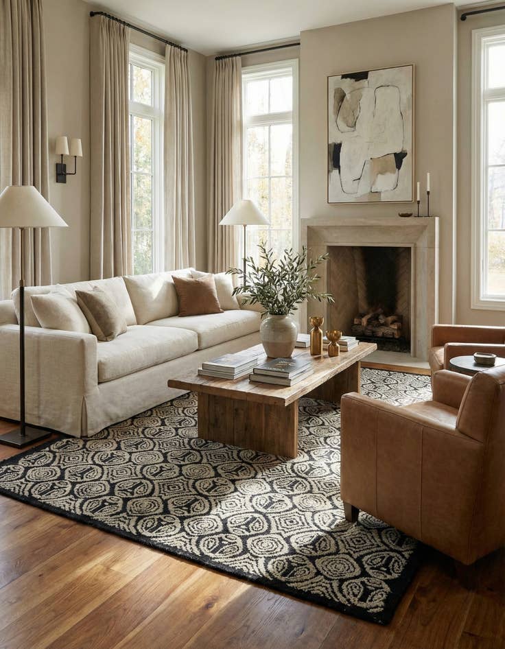 Detail image of  8' 1 x 10' 4  Hand Knotted Darya Wool Rug