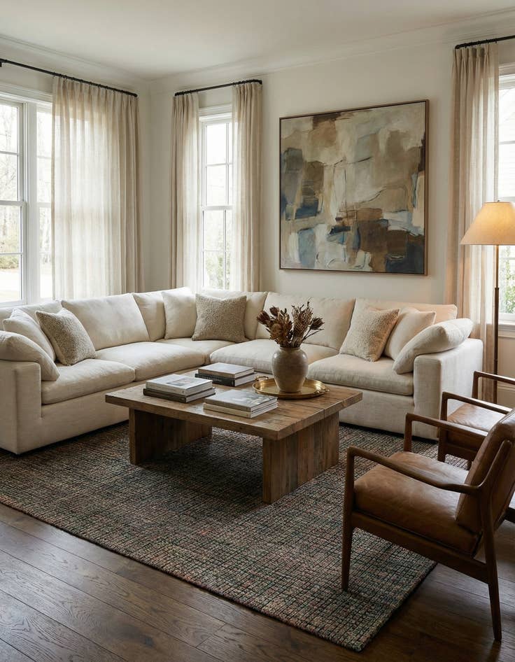 Detail image of  6' 3 x 10' 1  Hand Knotted Darya Wool Rug