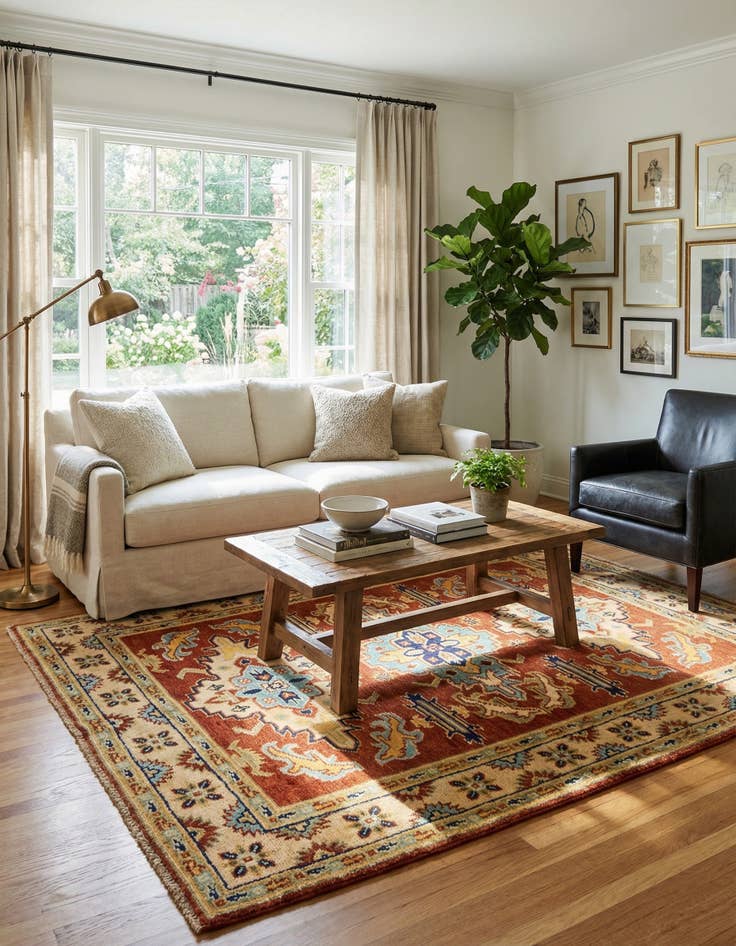 Detail image of  5' 9 x 7' 6  Hand Knotted Kazak Wool Rug