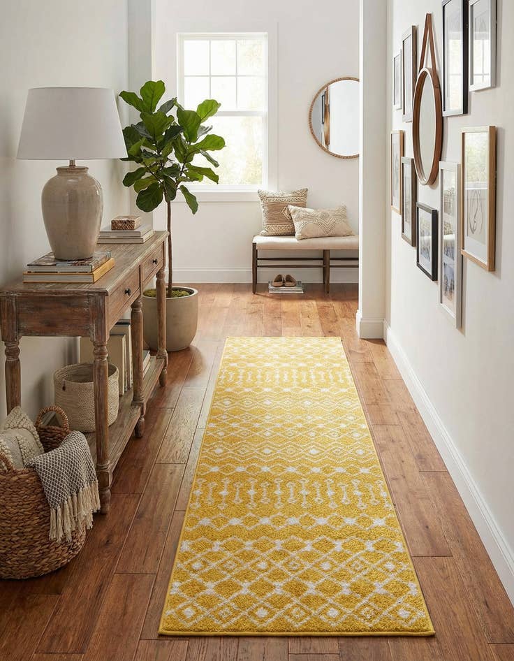 Detail image of  2' x 8' Moroccan Trellis Runner Rug