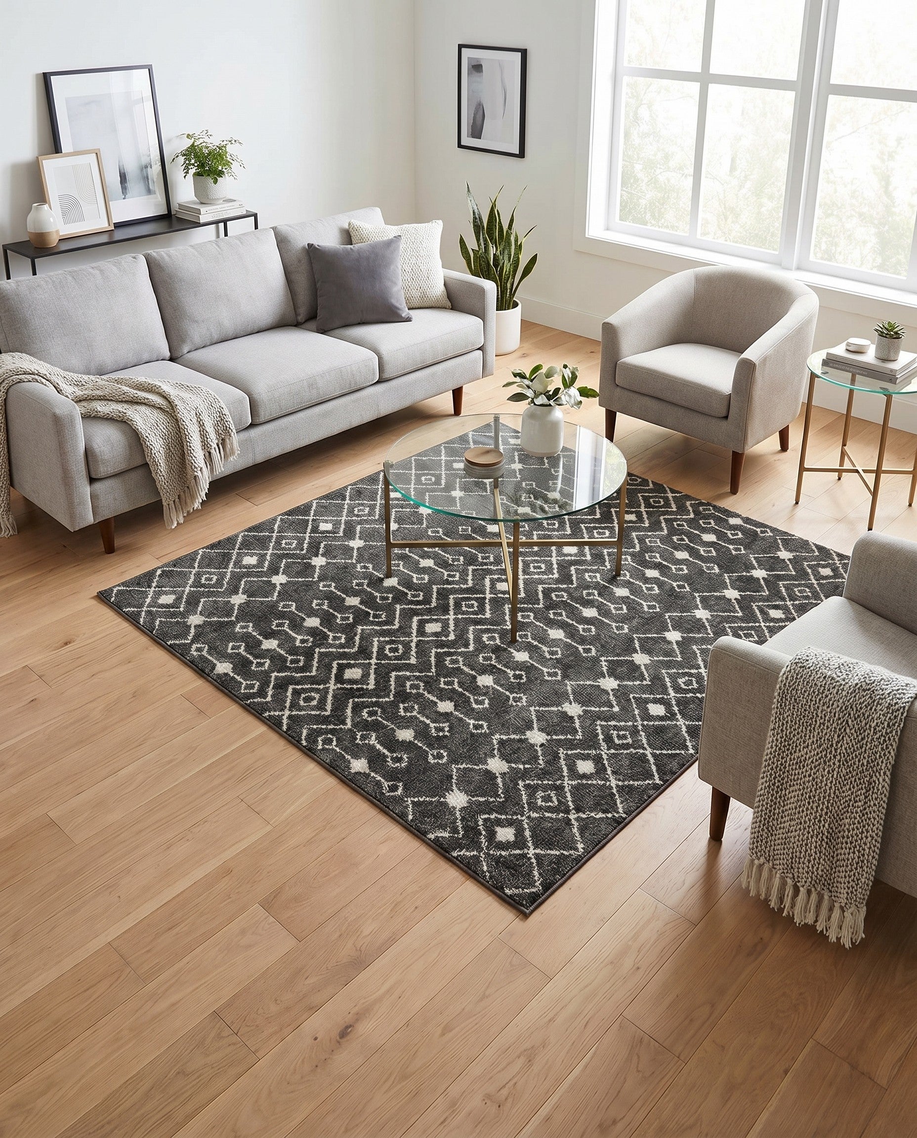 6' x 6' Moroccan Trellis Square Rug