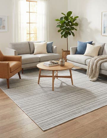 7' 10 x 11' Easy-Clean Ribbon Indoor / Outdoor Rug