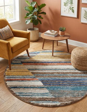 5' 3 x 5' 3 Aramis Round Rug