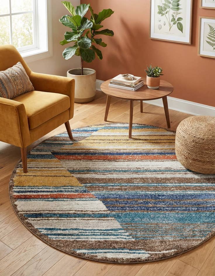 Detail image of 5' 3 x 5' 3 Aramis Round Rug