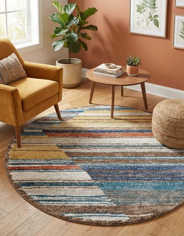 5' 3 x 5' 3 Aramis Round Rug