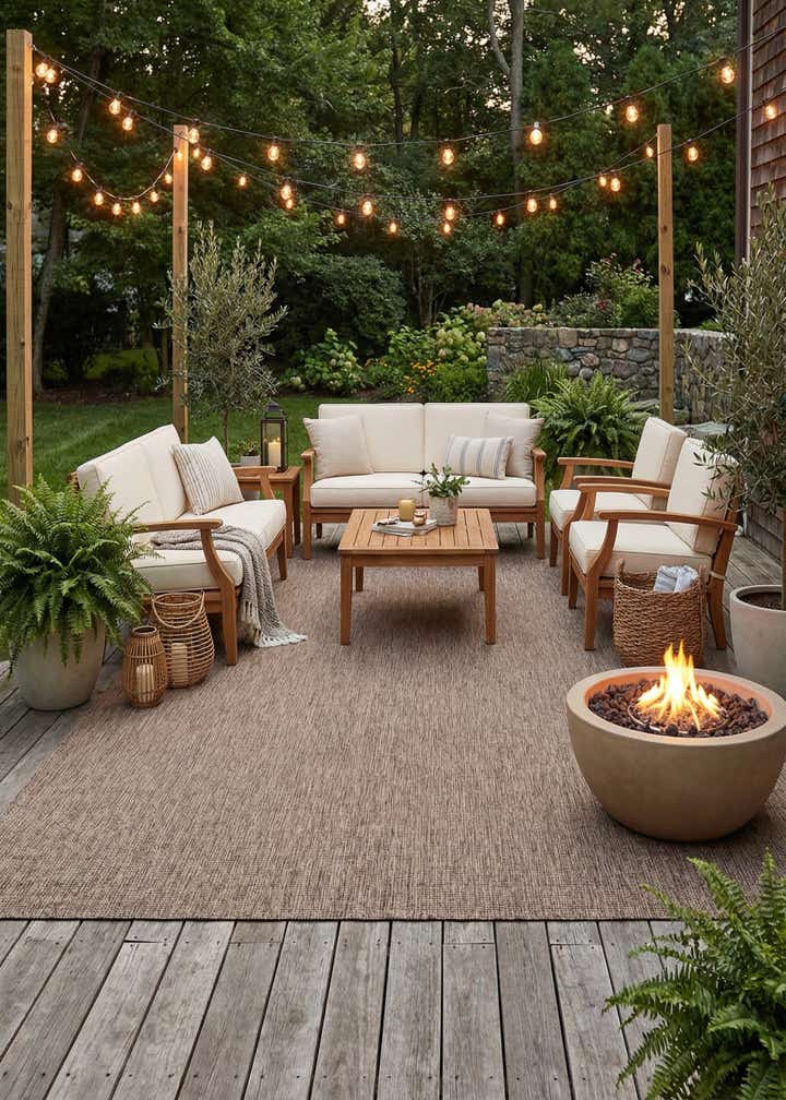 10' x 13' 1 Easy-Clean Solid Indoor / Outdoor Rug