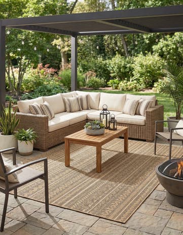 8' x 11' 4 Easy-Clean Modern Indoor / Outdoor Rug