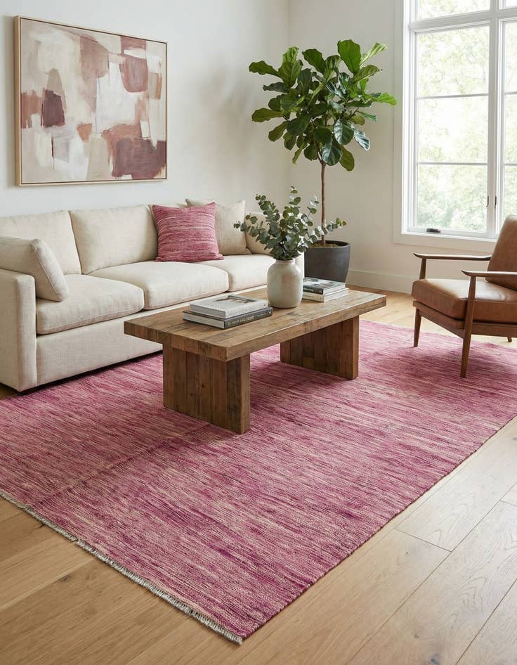 Detail image of 5' 7 x 8'  Hand Woven Kilim Modern Wool Rug