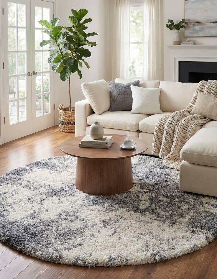 Detail image of 7' 10 x 7' 10 Soft Touch Shag Round Rug