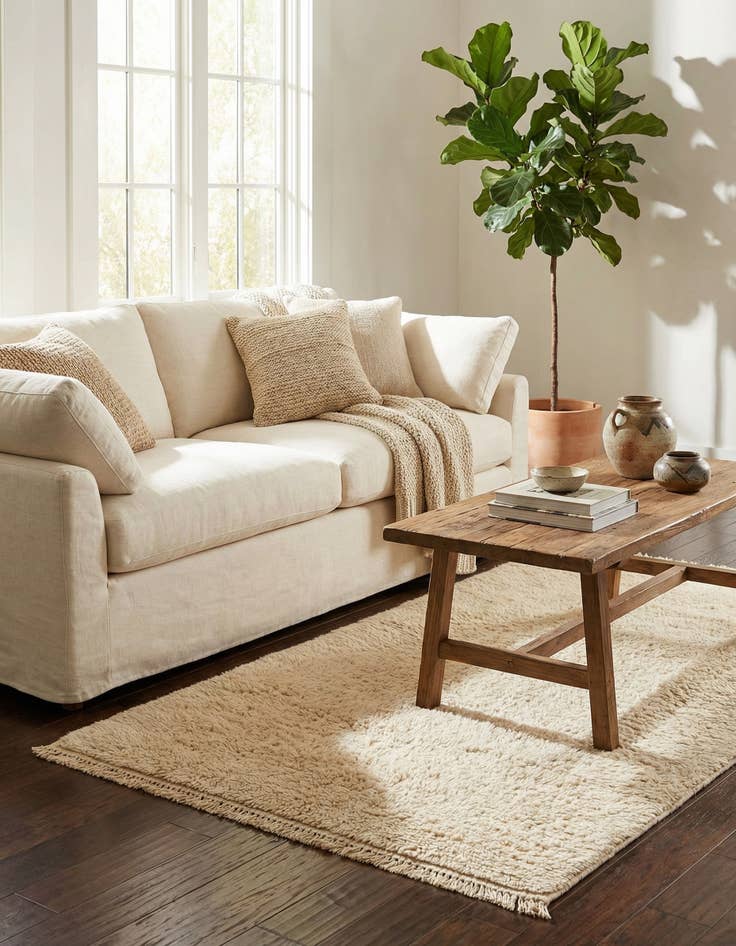 Detail image of 2' 9 x 4' 6  Hand Knotted Moroccan Wool Rug