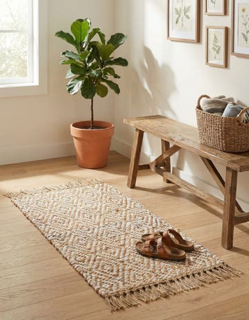 Natural Hand Woven Braided Jute Rug