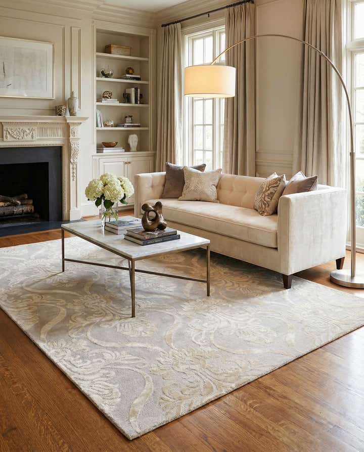 5' 8 x 8' Hand Knotted Darya Wool Rug