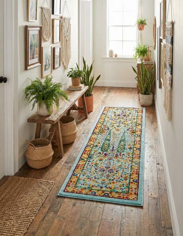 Aqua Calypso Runner Rug
