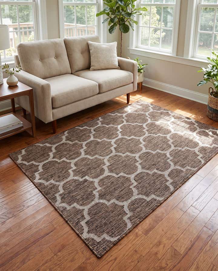 4' x 6' Easy-Clean Trellis Indoor / Outdoor Rug