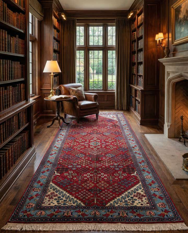 5' 3 x 13' 1 Hand Knotted Maymeh Wool Runner Rug