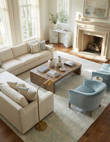 13' x 13' Hand Knotted Oushak Wool Square Rug