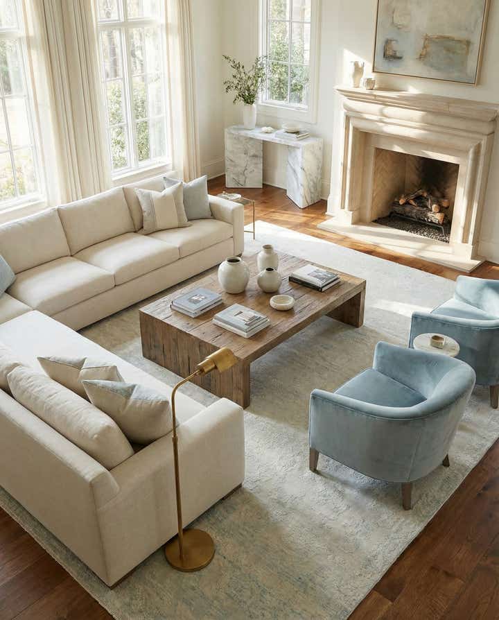 13' x 13' Hand Knotted Oushak Wool Square Rug