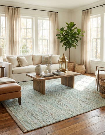 6' 7 x 9' 9 Hand Knotted Moroccan Wool Rug