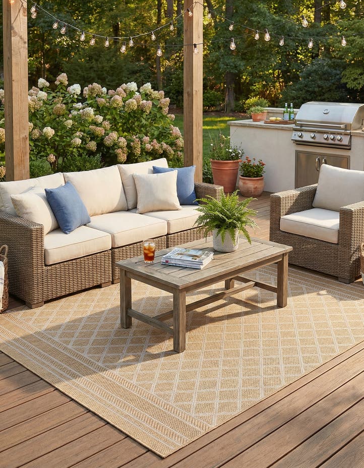7' 10 x 10' Easy-Clean Lattice Indoor / Outdoo...