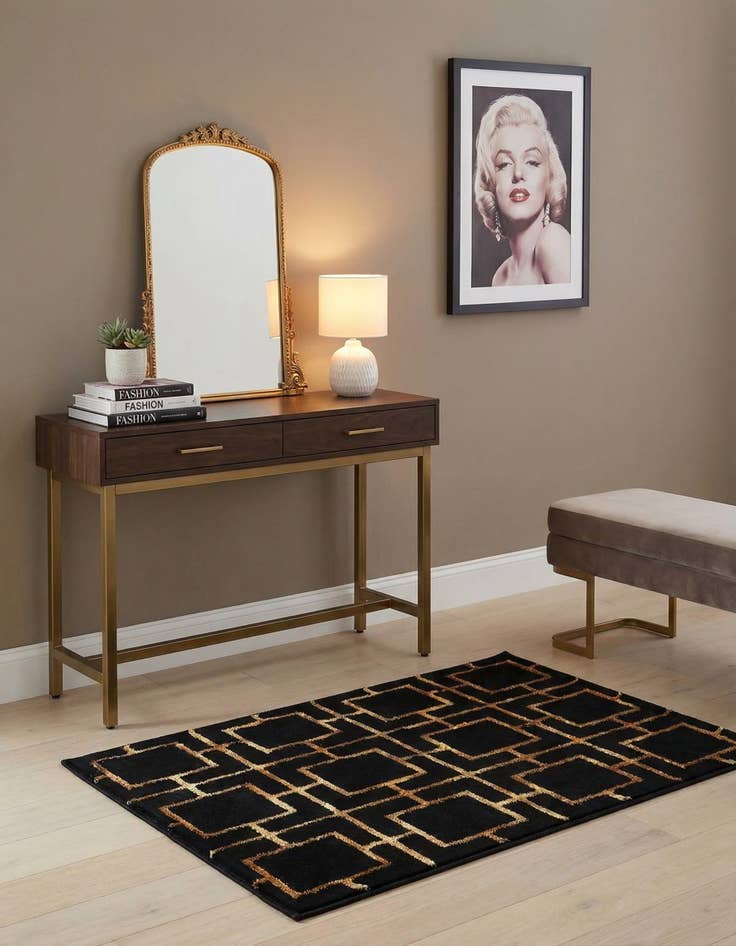 Detail image of 2' x 3'  Marilyn Monroe™ Glam Deco Rug