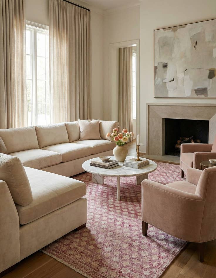 Detail image of 8' 10 x 12' Hand Knotted Darya Wool Rug