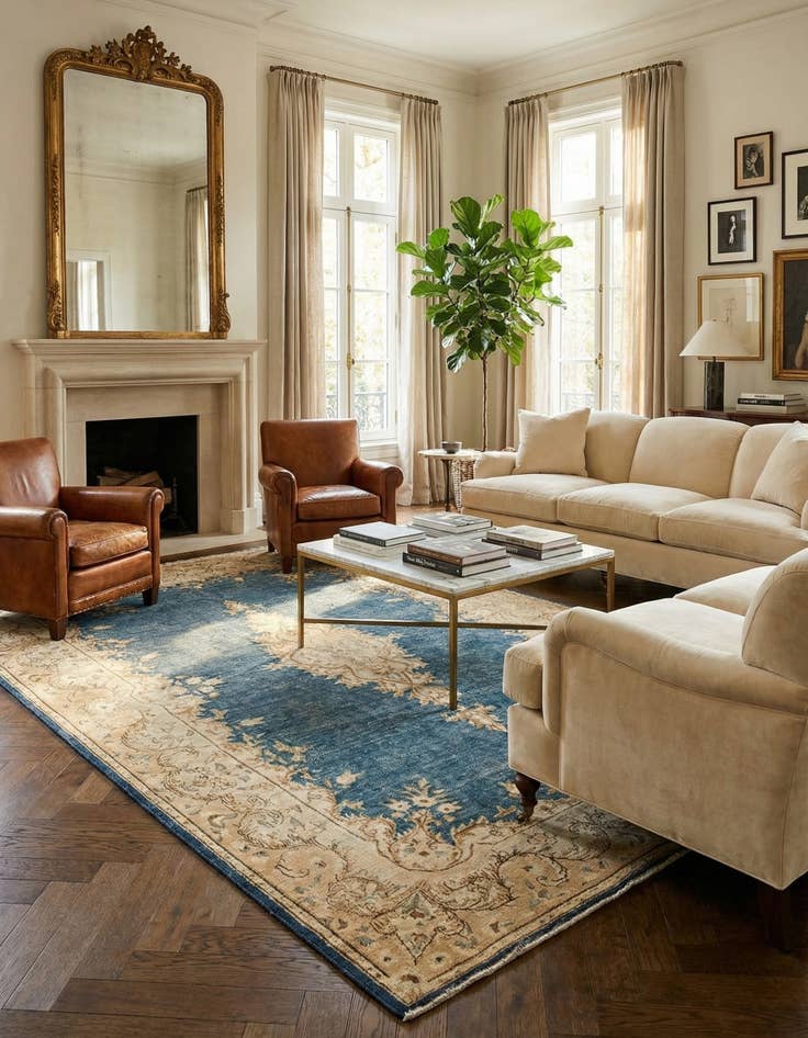 Detail image of 4' 8 x 7' 11 Vintage Royal Rug