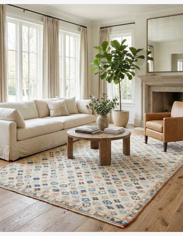 6' 2 x 9' 5 Hand Knotted Darya Wool Rug
