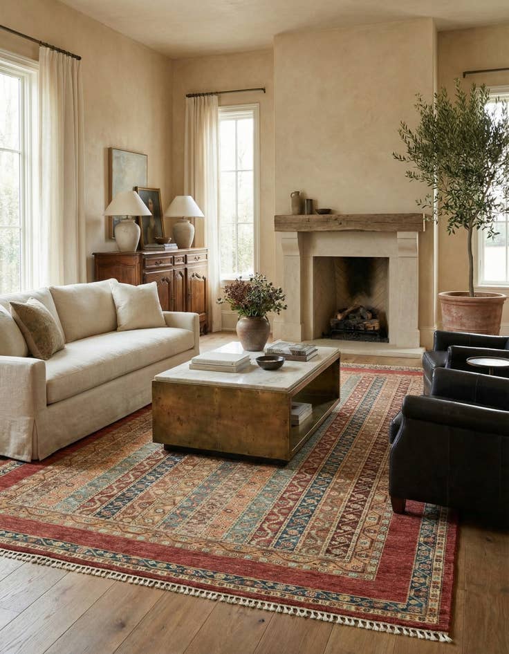 Detail image of  6' 8 x 9' 7  Hand Knotted Ariana Ziegler Wool Rug