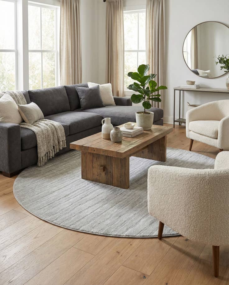 Detail image of 8' x 8' Easy-Clean Sabrina Soto Ola Indoor / Outdoor Round Rug