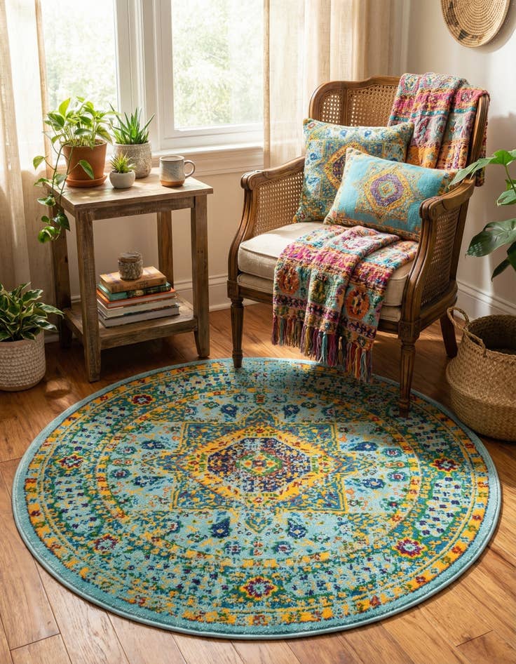 Detail image of  4' x 4' Calypso Round Rug
