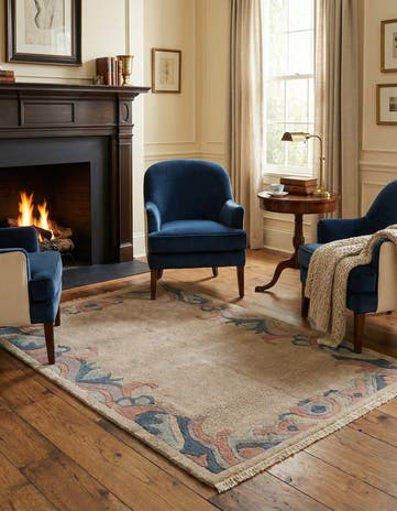 4' x 5' 10 Hand Knotted Nepal Wool Rug