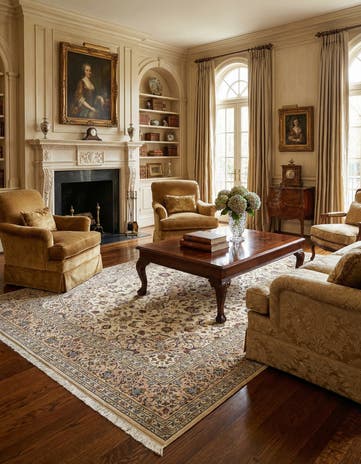 8' 2 x 12' Kashan Wool Rug
