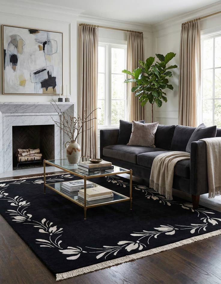 Detail image of 5' 8 x 7' 10 Hand Knotted Darya Wool Rug