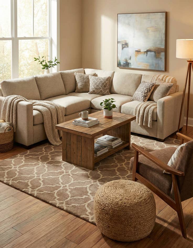 Detail image of 5' 1 x 8' Luna Wool Rug