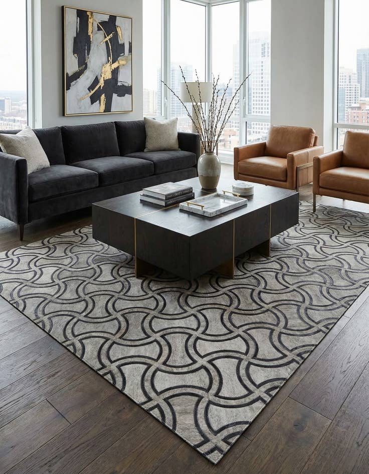 Detail image of  5' 1 x 8' 1 Cowhide Rug