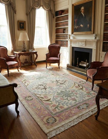 6' 1 x 8' 11 Hand Knotted Nepal Wool Rug