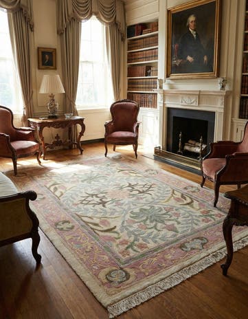 6' 1 x 8' 11 Hand Knotted Nepal Wool Rug