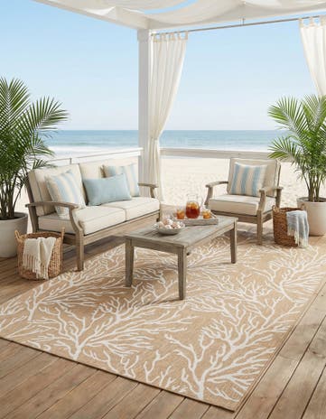 9' x 12' Easy-Clean Coastal Indoor / Outdoor Rug
